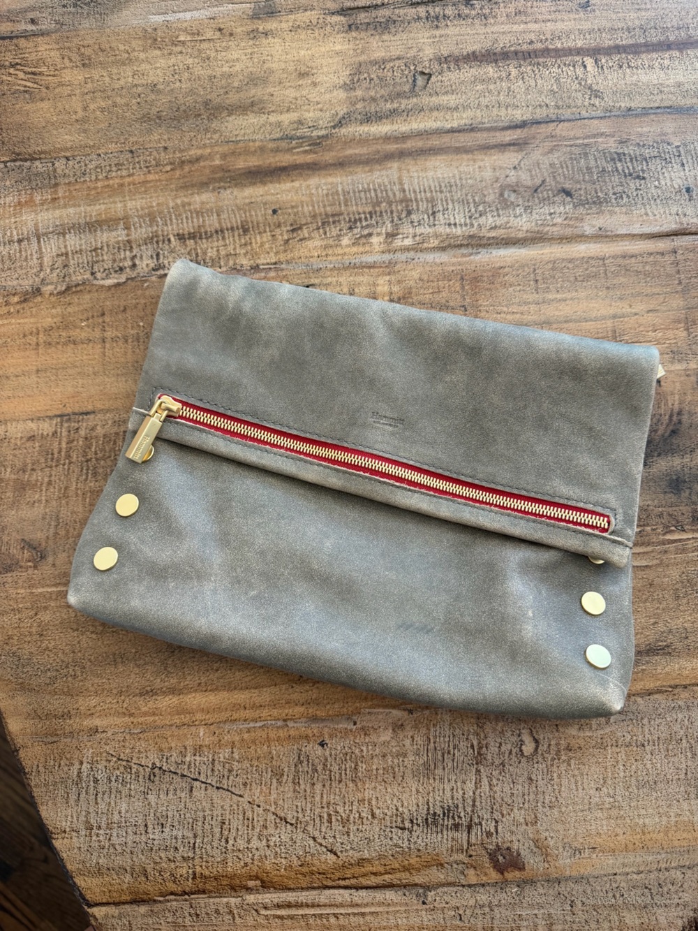 Hammitt VIP medium pewter with gold crossbody